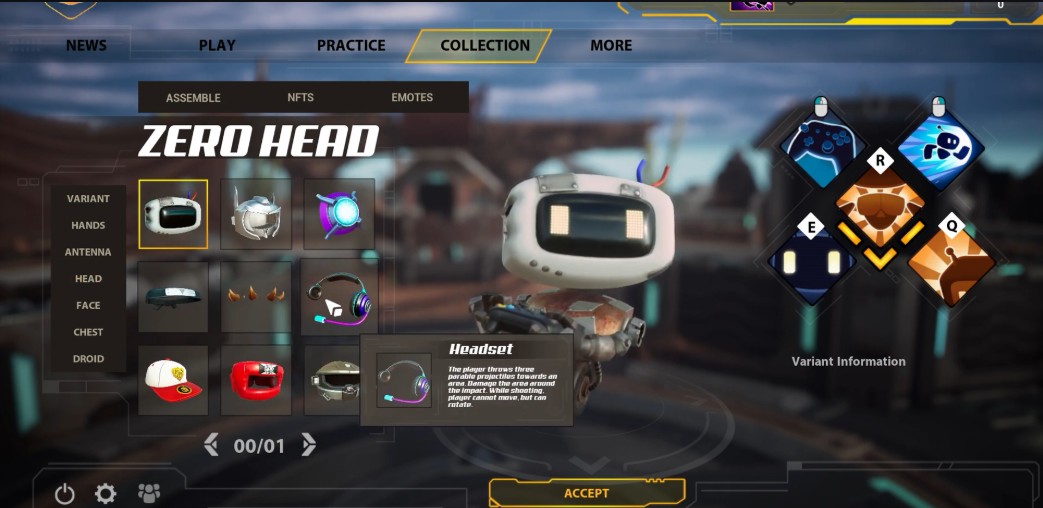 Battle Leet character customization screen