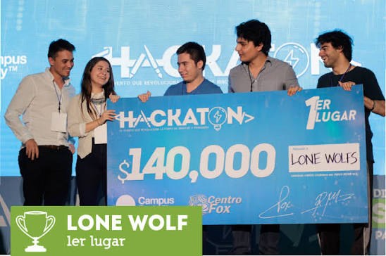 Centro Fox hackathon first-place award ceremony in 2016