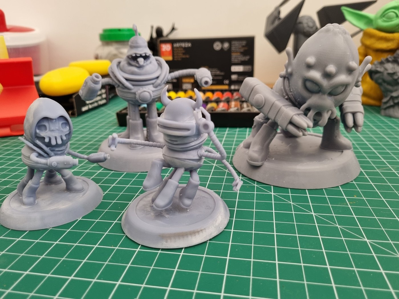 Etherean characters prepared for 3D printing