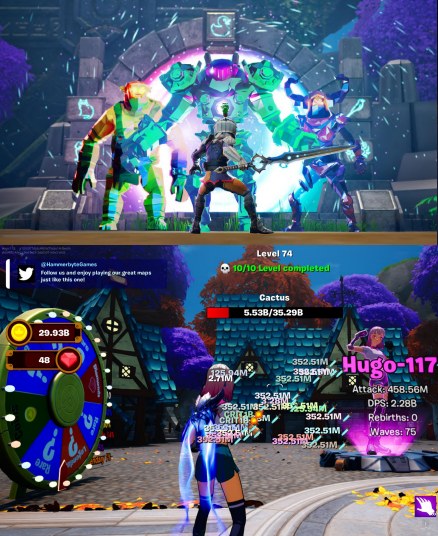 Idle Heroes Simulator promotional artwork and gameplay